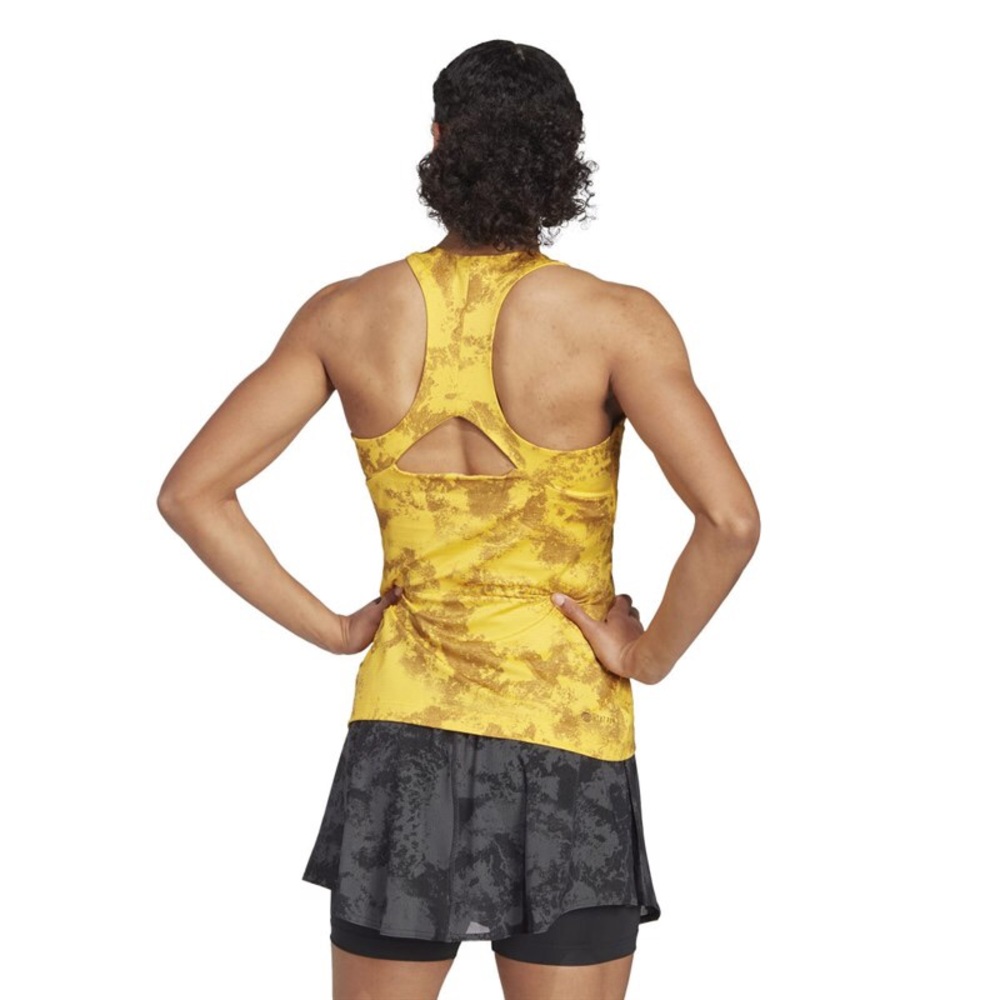 Adidas Paris Y-Tank Top Tennis Garment Women's Bold Gold Bra Lined HT3626 - Picture 4 of 12